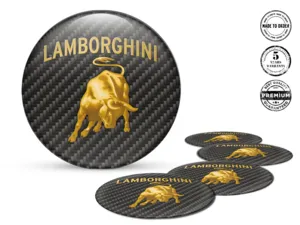 Lamborghini Rim Stickers Car Stylish Domed Design